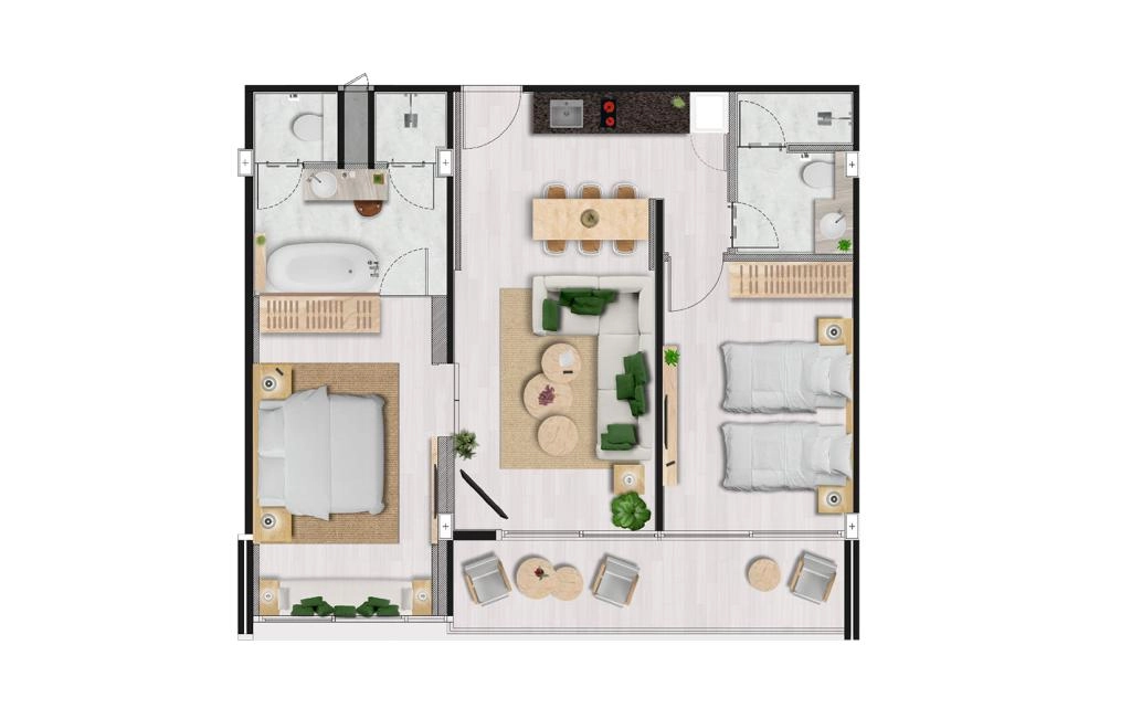 Double room apartment