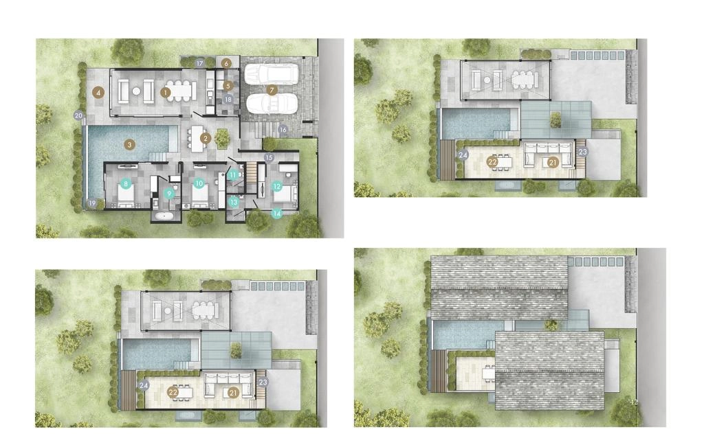 Villa with three bedrooms type A