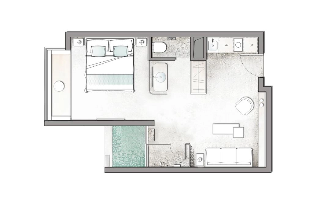 One-bedroom apartment type C