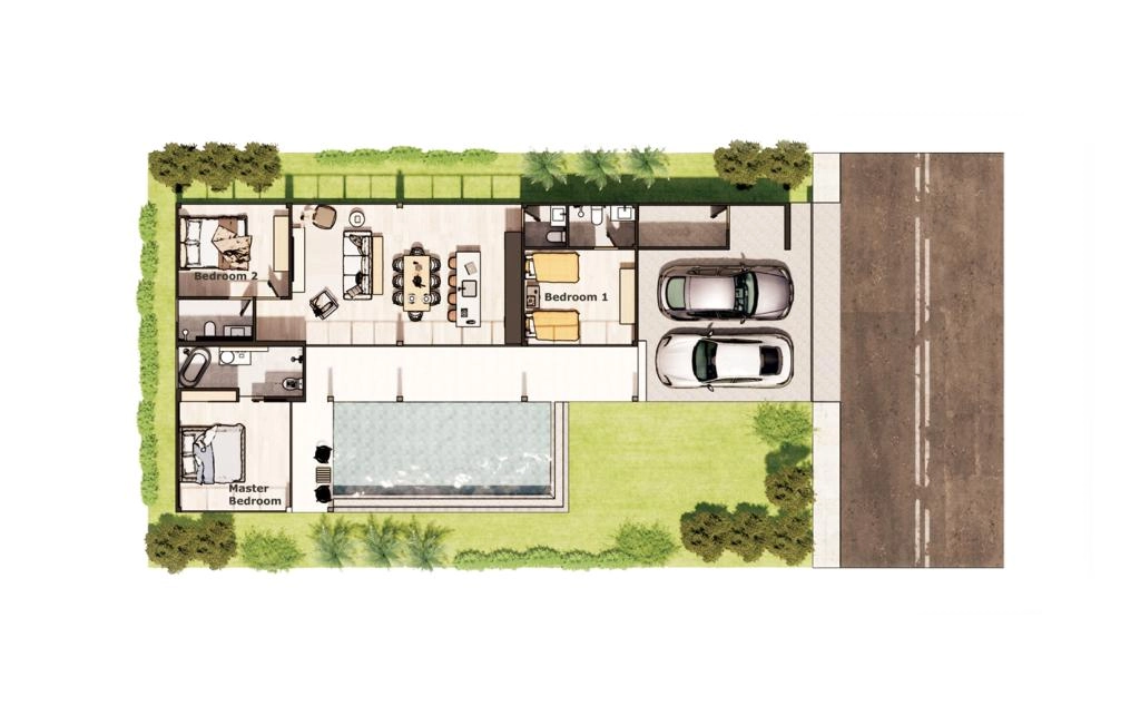 Villa with three bedrooms
