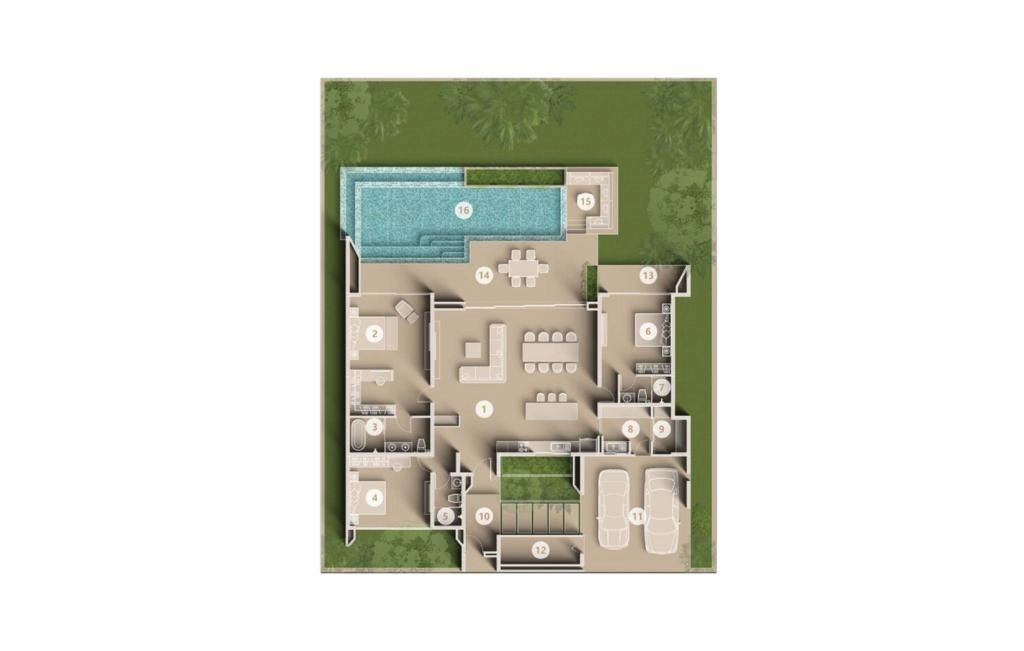 Villa with four bedrooms type B-3