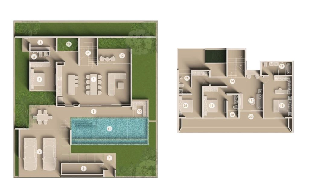 Villa with five bedrooms type D1