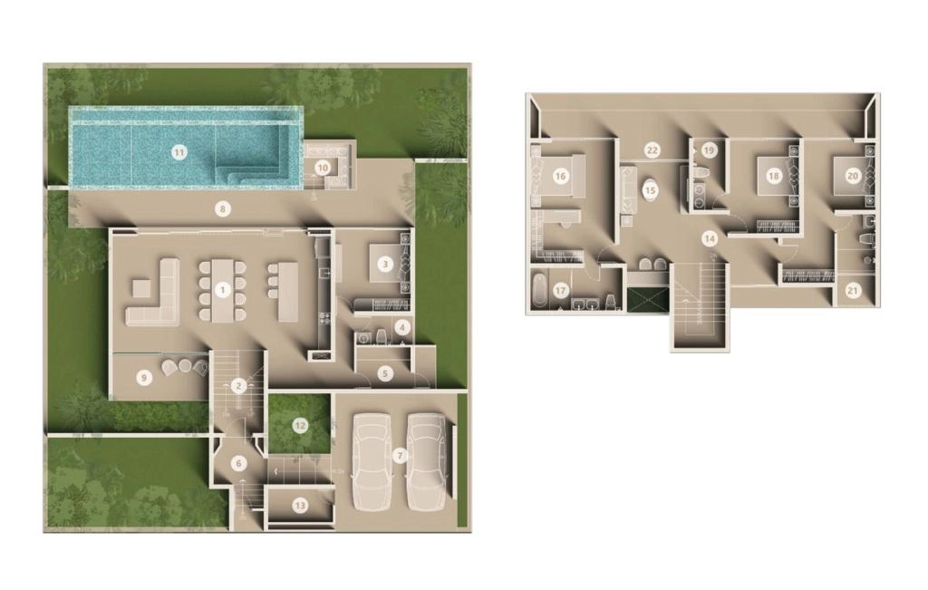 Five-bedroom villa type D2