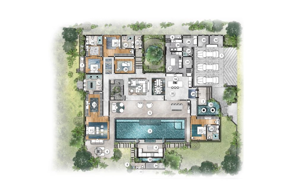 Villa with four bedrooms type B