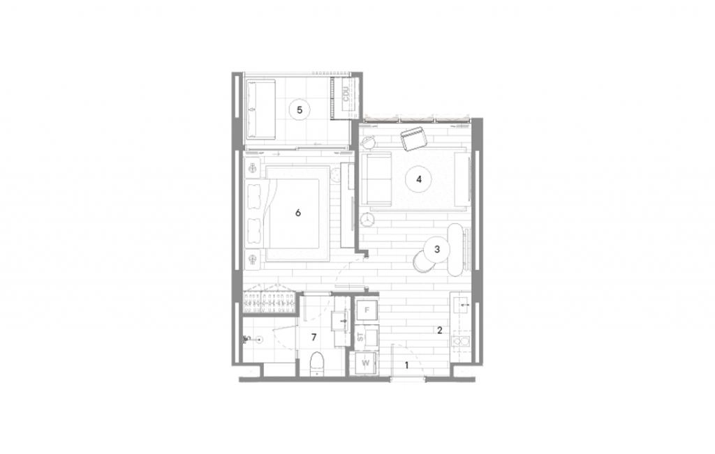 1BR Standard One-Bedroom Apartments
