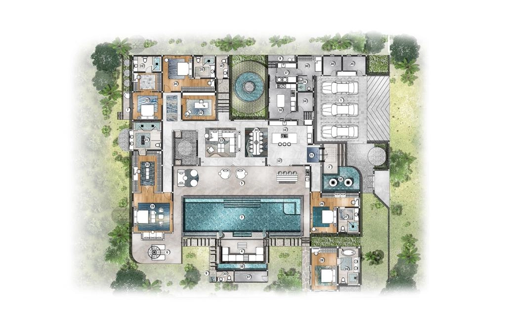 Villa with four bedrooms type A