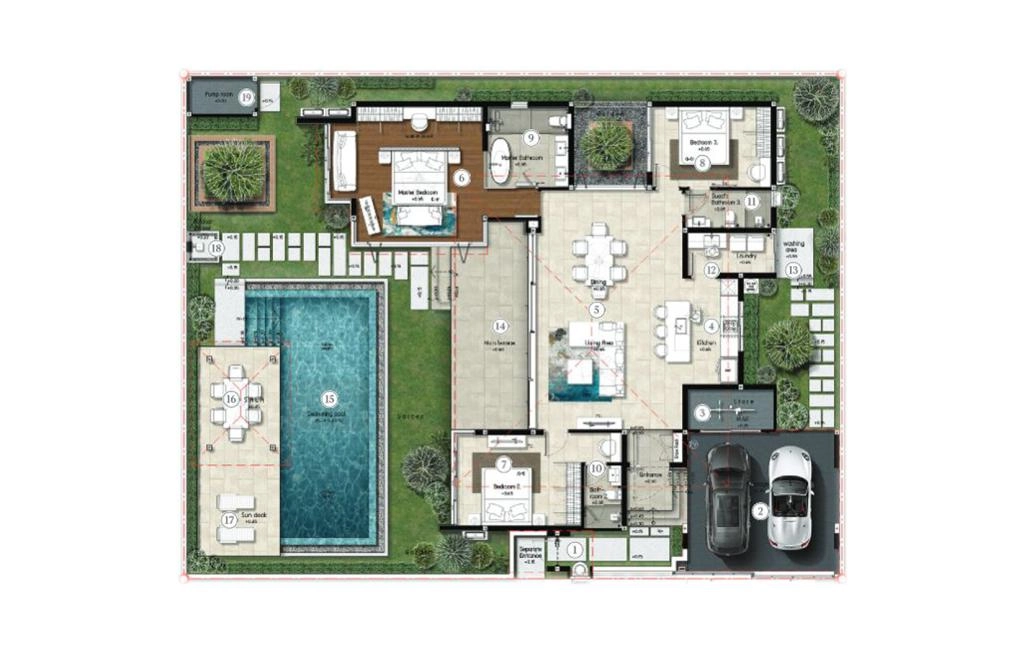 Three-bedroom villa type A