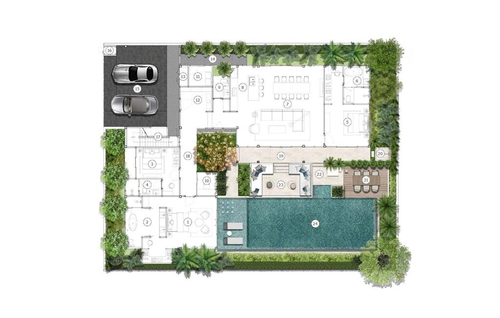 Villa with four bedrooms type B2