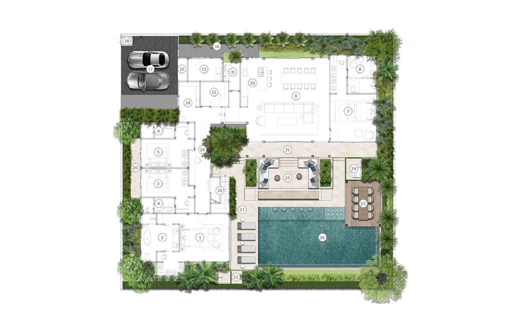 Villa with four bedrooms type C