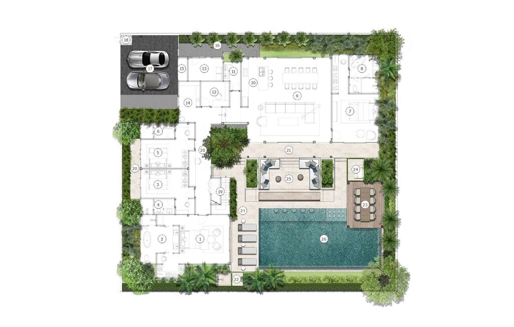 Villa with five bedrooms type C2