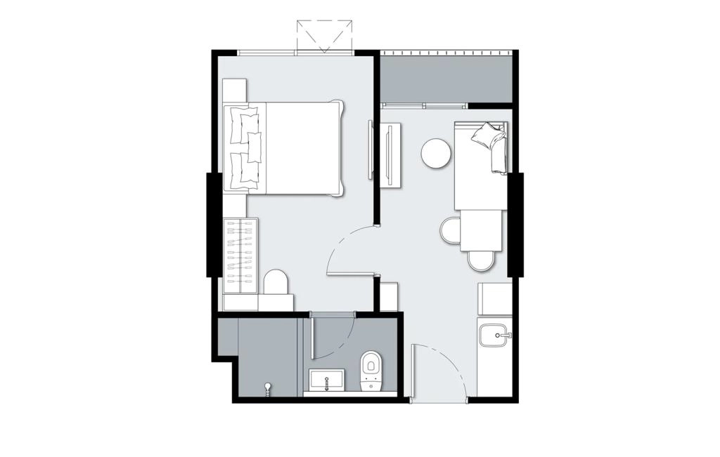 One-bedroom apartments type S-1