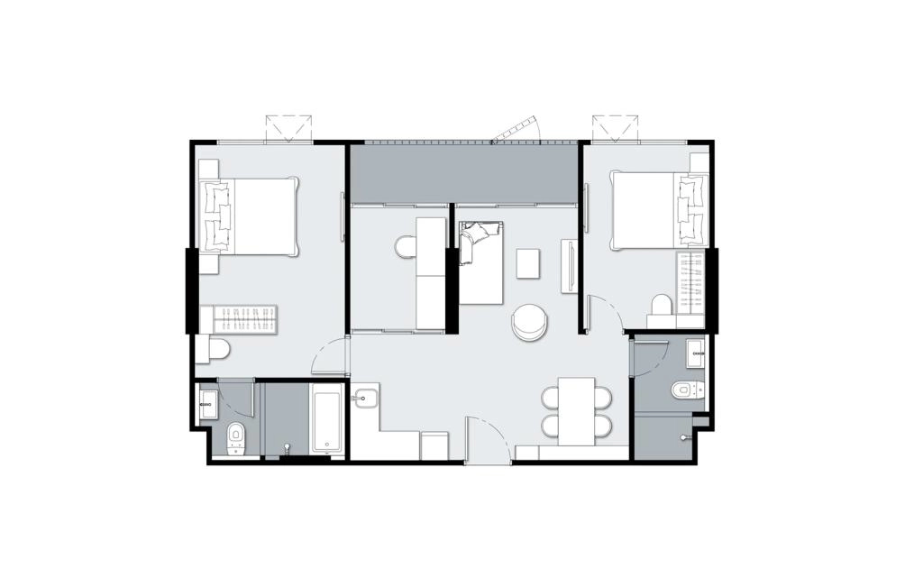 L-2 type double apartments