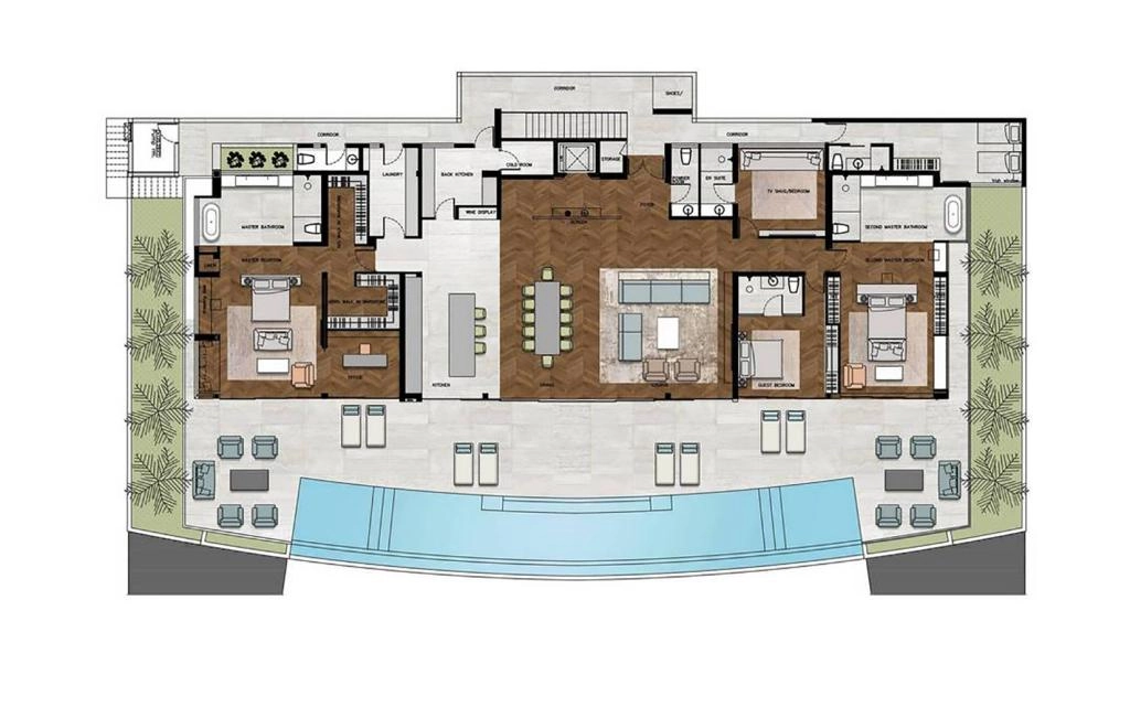 Three-bedroom penthouse type A