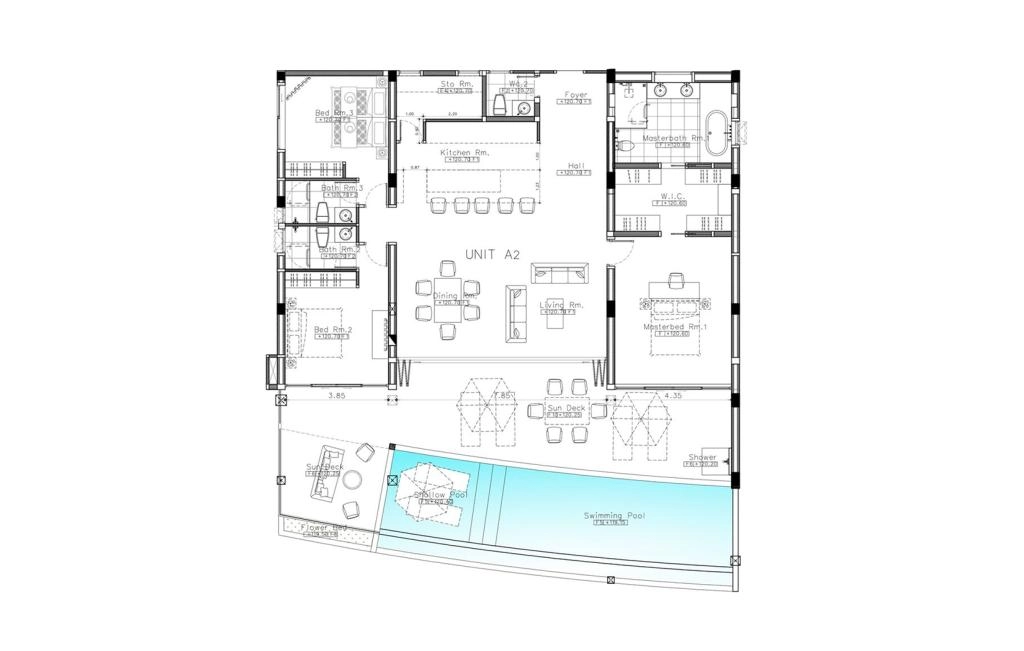 Three-bedroom apartment type A2