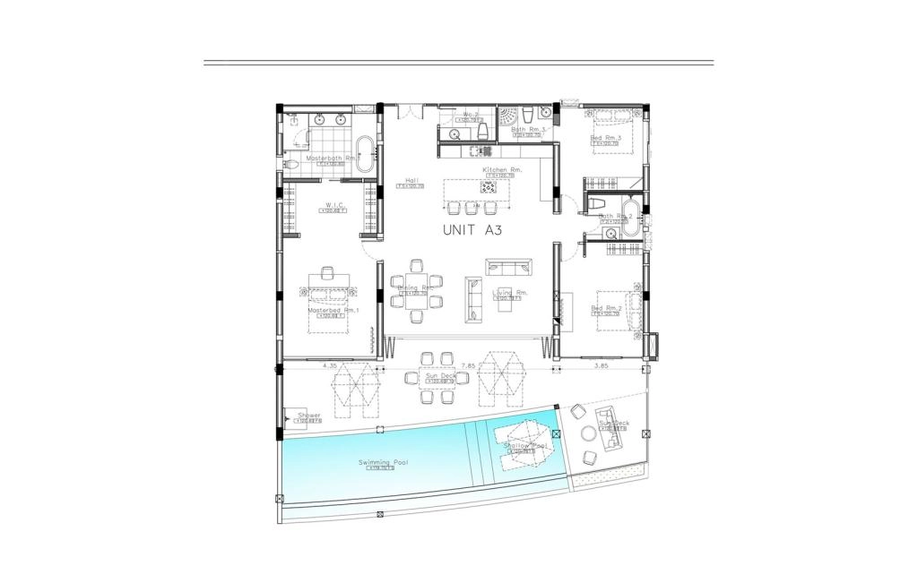 Three-bedroom apartments type A3
