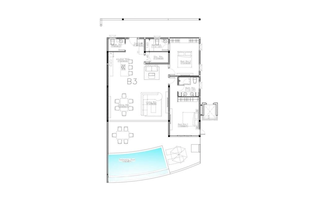 B3 type double room apartments