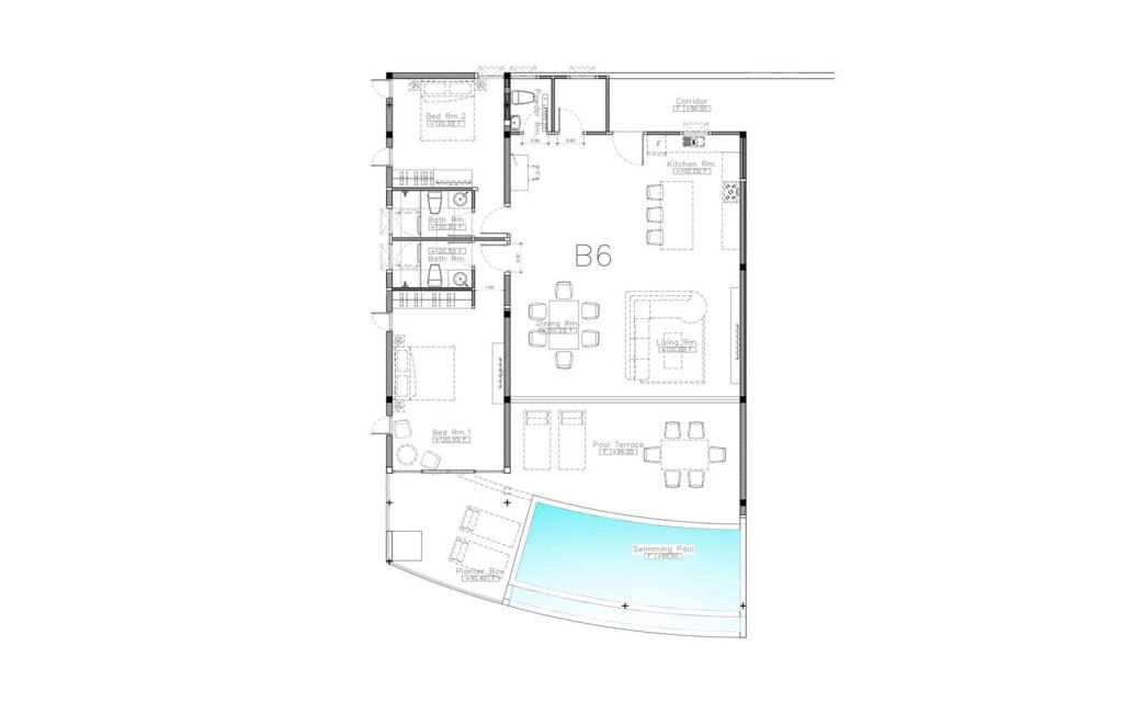 B6 type two-bedroom apartments