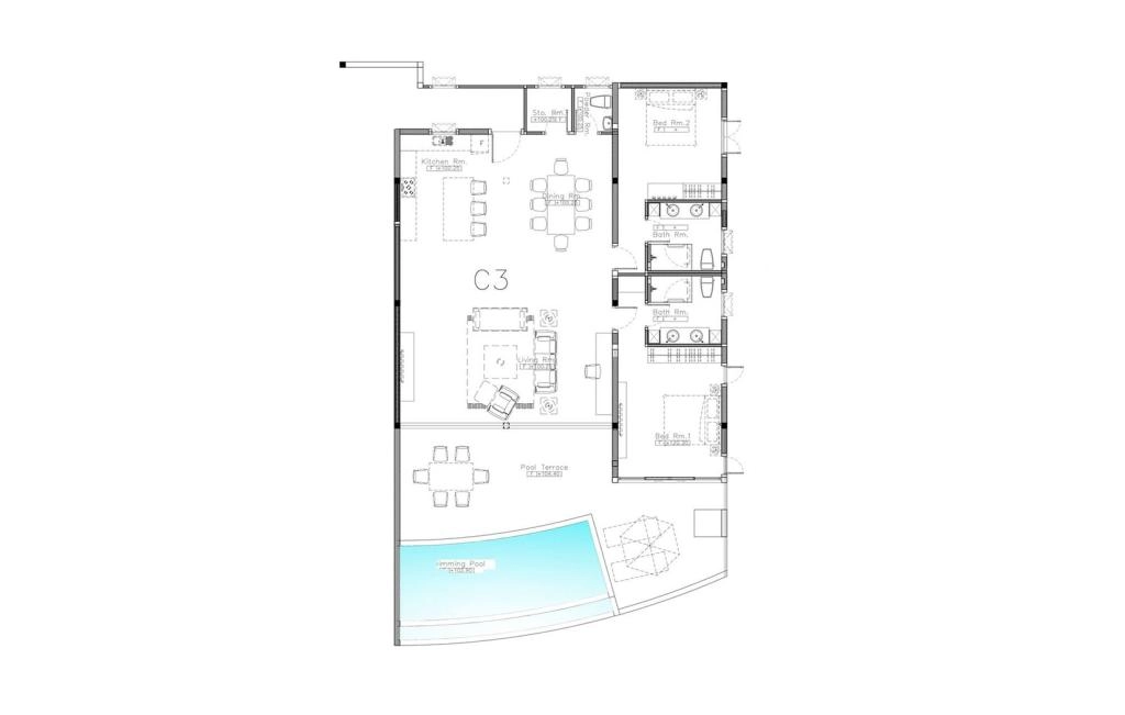 C3 type two-bedroom apartments