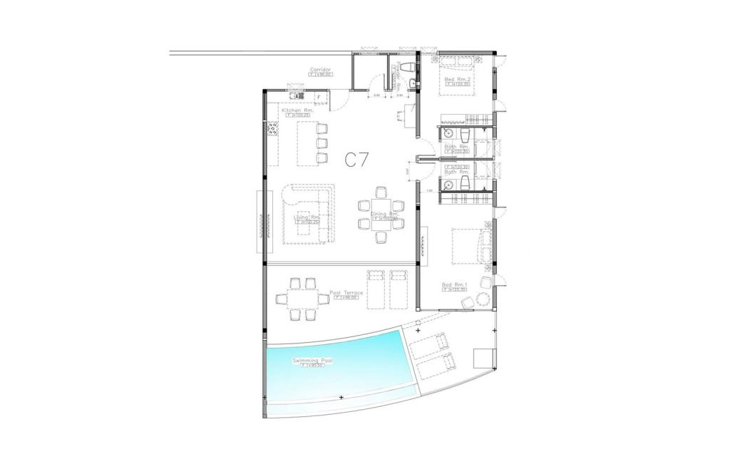 C7 type double bedroom apartment