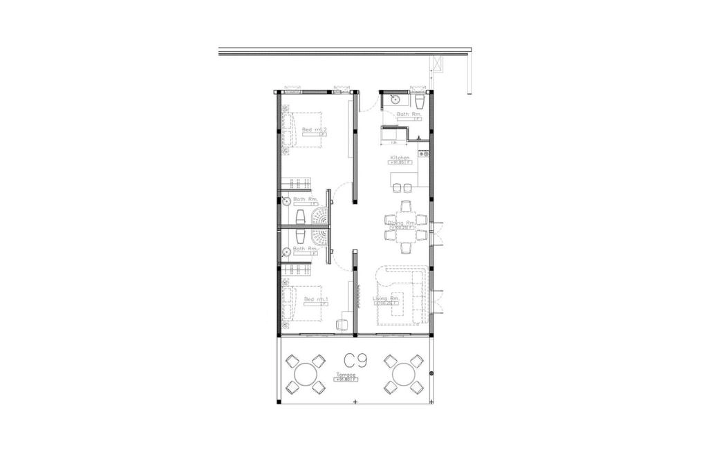 C9 type two-bedroom apartments