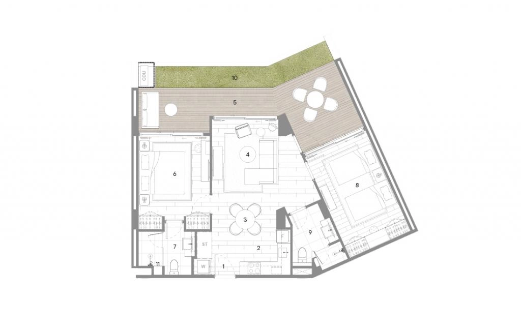 2BR B Special Garden type double apartments