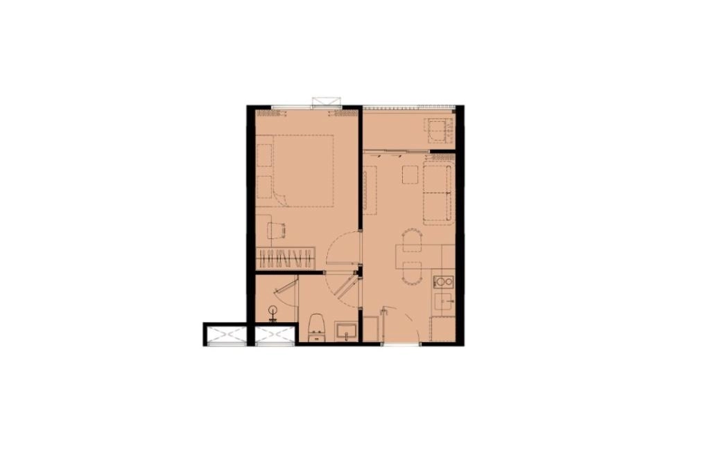 Односпальные апартаменты тип M