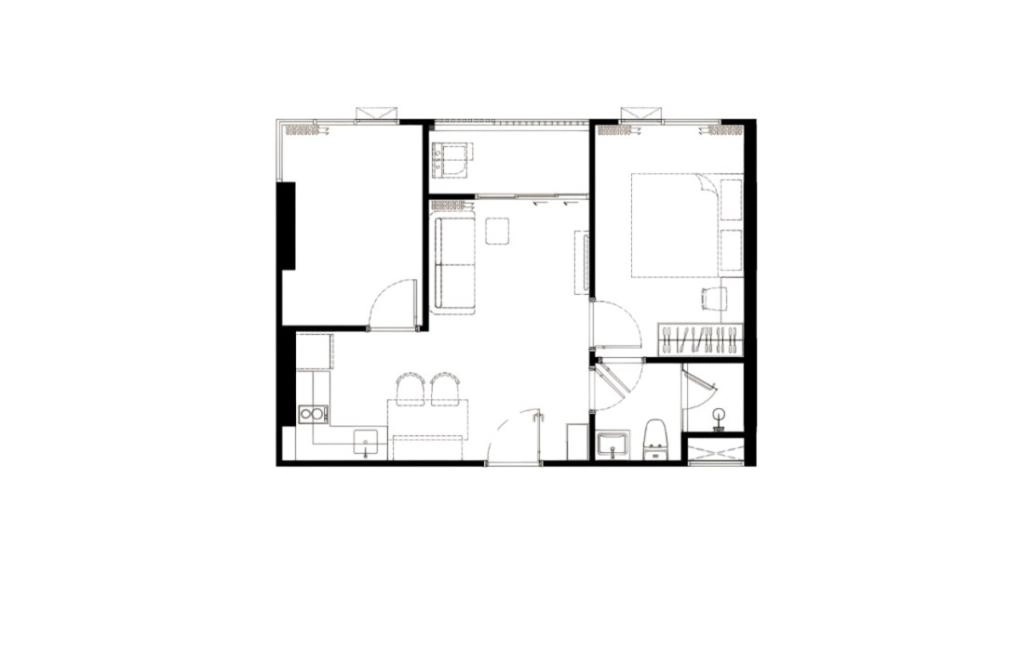 Односпальные апартаменты тип 1BR PLUS