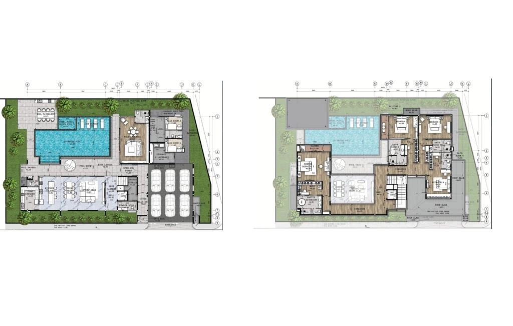 วิลล่าที่มี 4 ห้องนอนประเภท A
