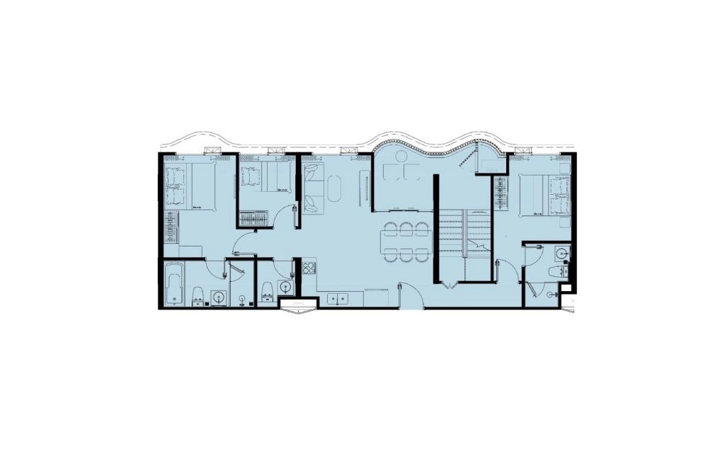 อพาร์ทเมนท์สวีทแบบสองห้องนอนประเภท PH04-1