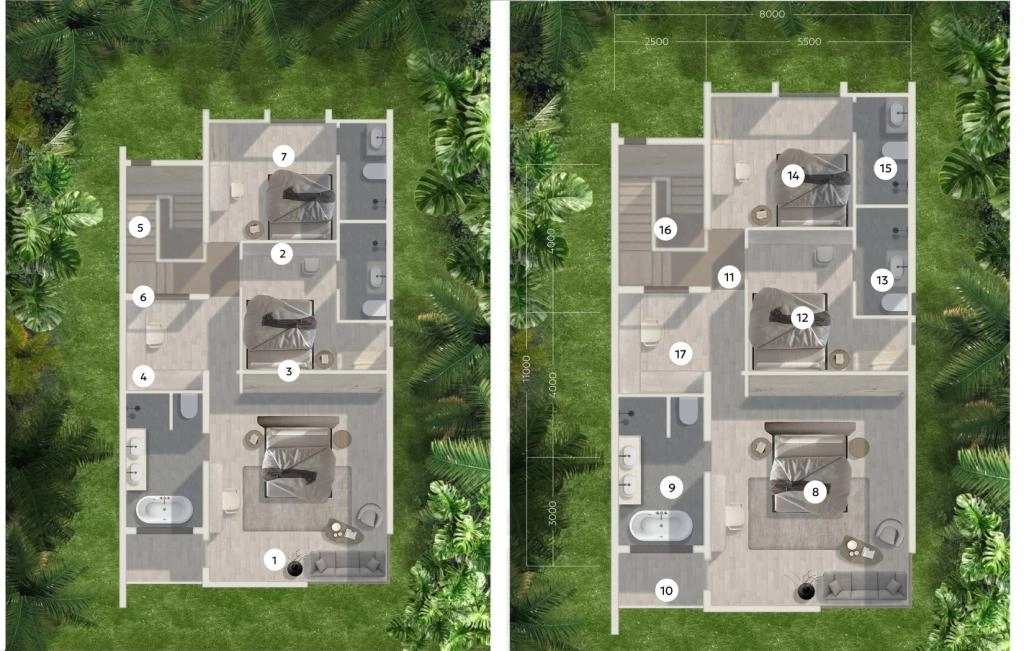 Villa de 3 habitaciones