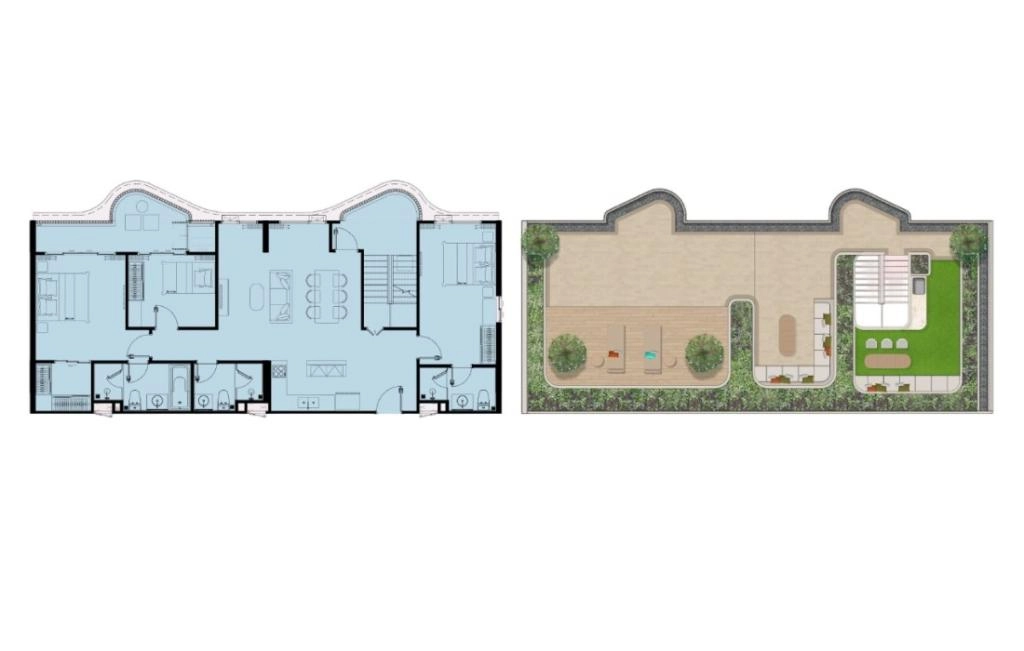 เพนท์เฮาส์ PH-3 BEDROOM