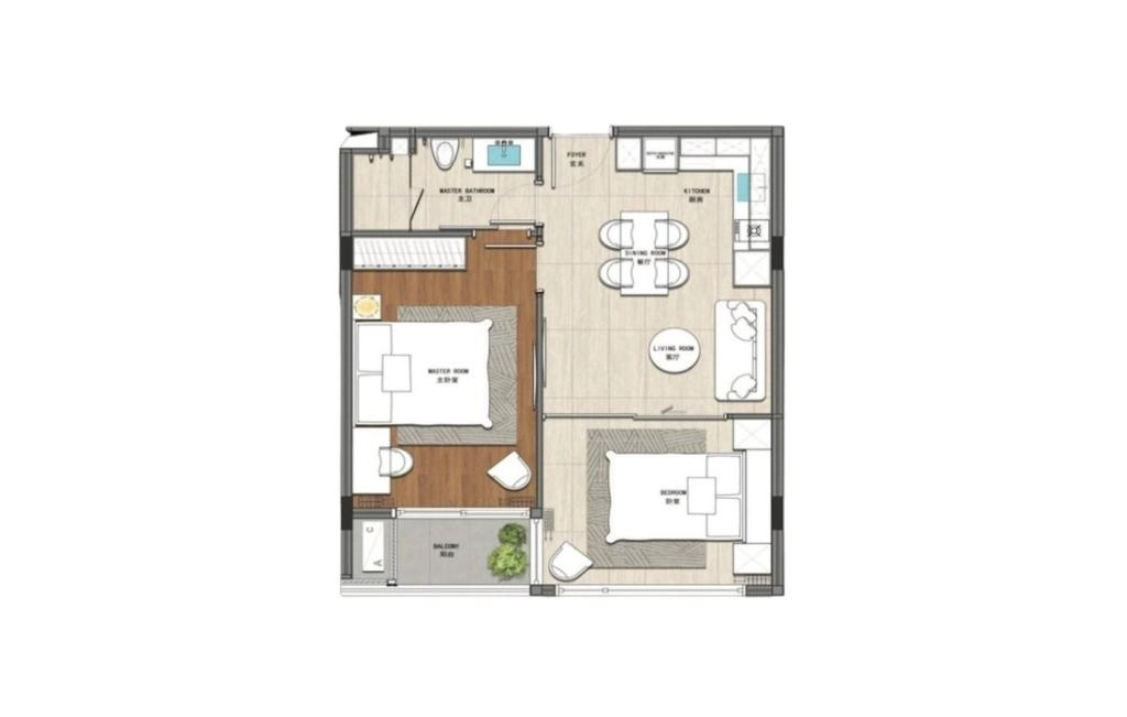 อพาร์ตเมนต์สองห้องนอนประเภท B3