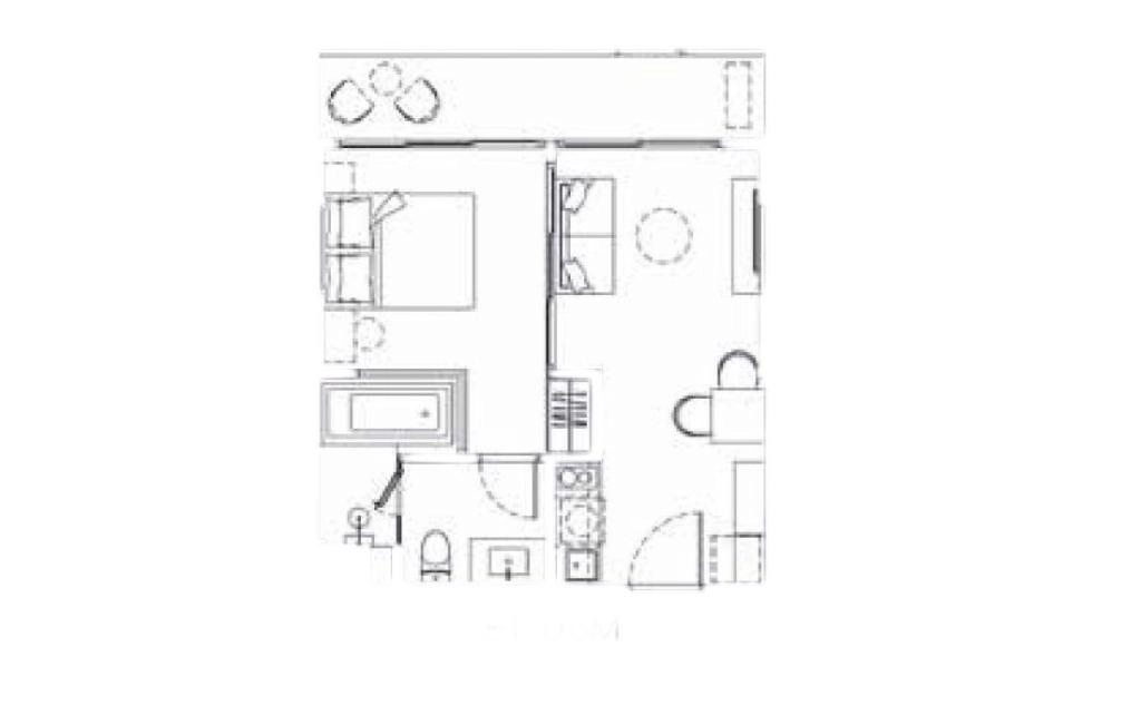 Односпальные апартаменты тип B1