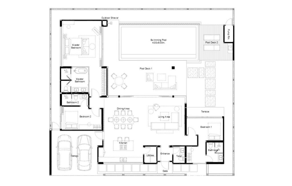 Villa with three bedrooms type G