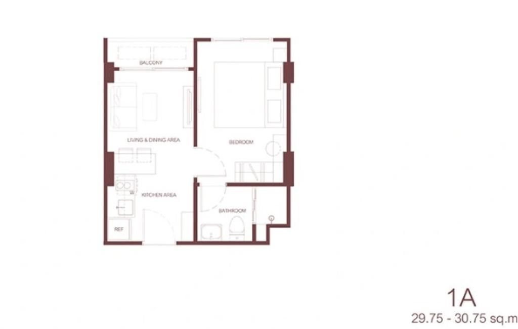 1 Bedroom 1A