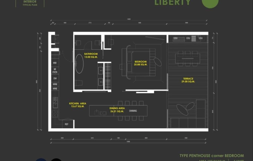 TYPE PENTHOUSE corner