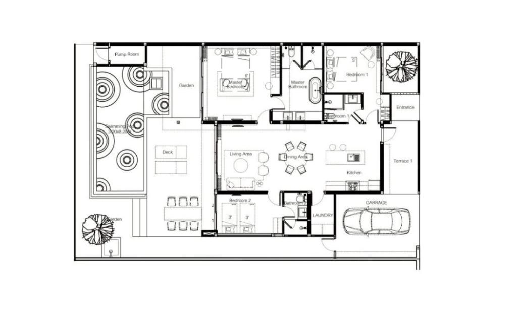 Villa with three bedrooms