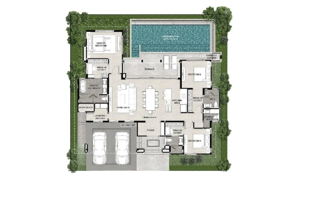 Villa de tres habitaciones