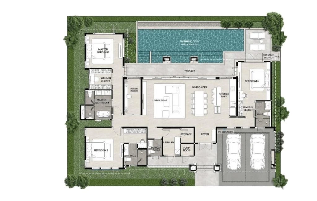 Villa de tres habitaciones