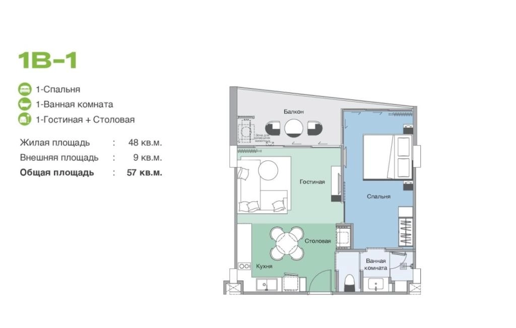 Einzelzimmerwohnung
