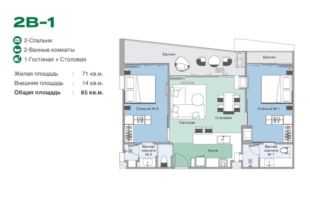 Zweizimmerwohnung