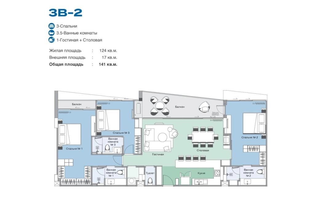 Dreis-Zimmer-Wohnung