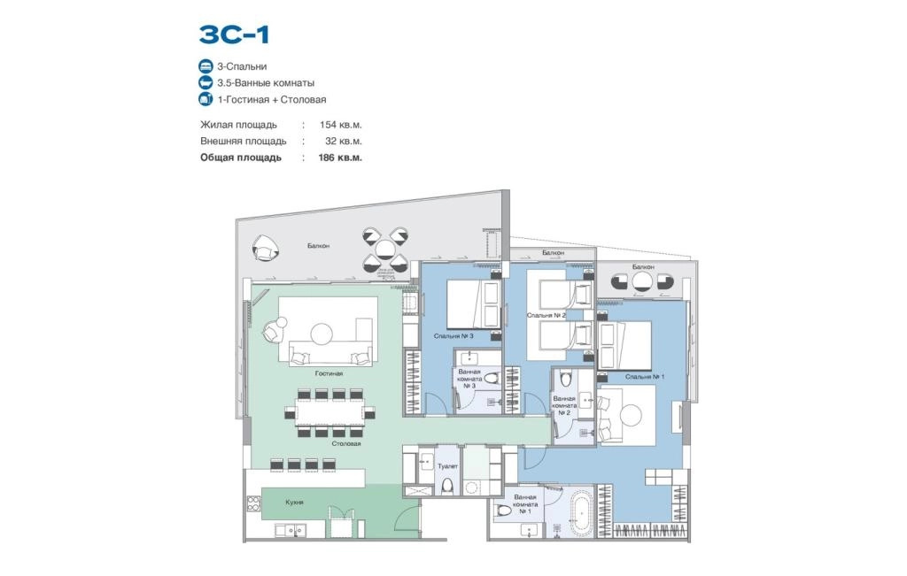 Drei-Zimmer-Wohnung