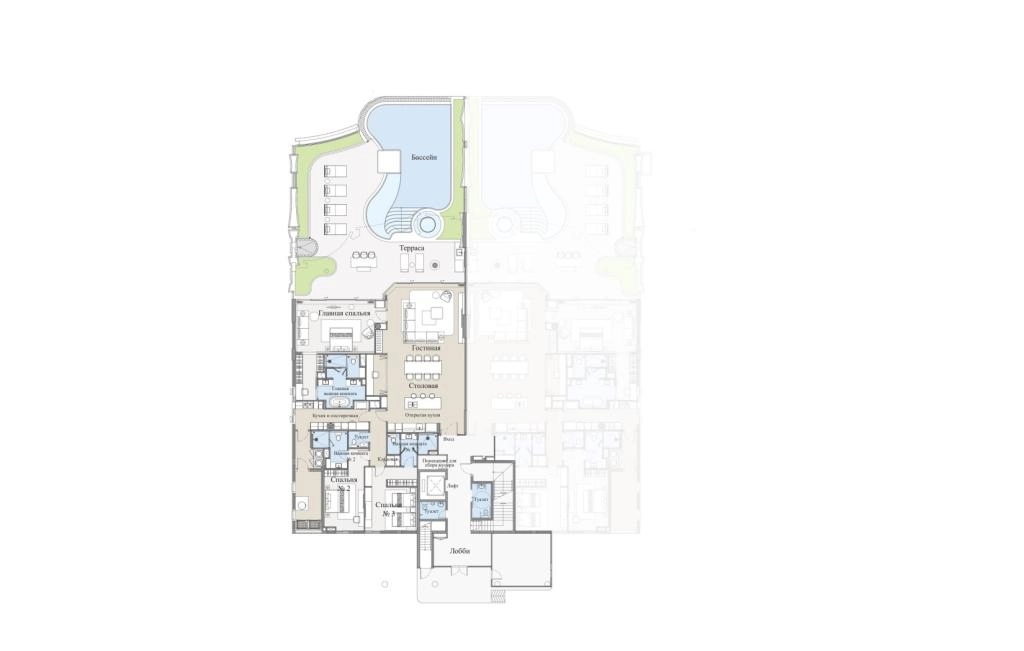 Apartamentos de tres habitaciones