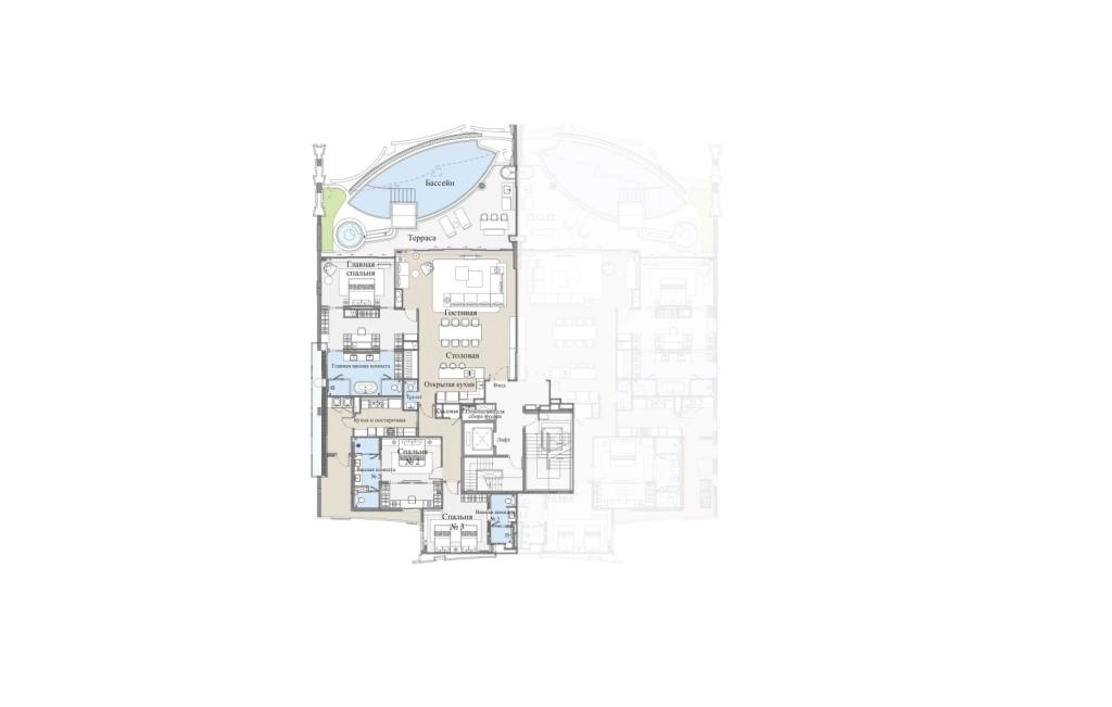 Apartamentos de tres habitaciones