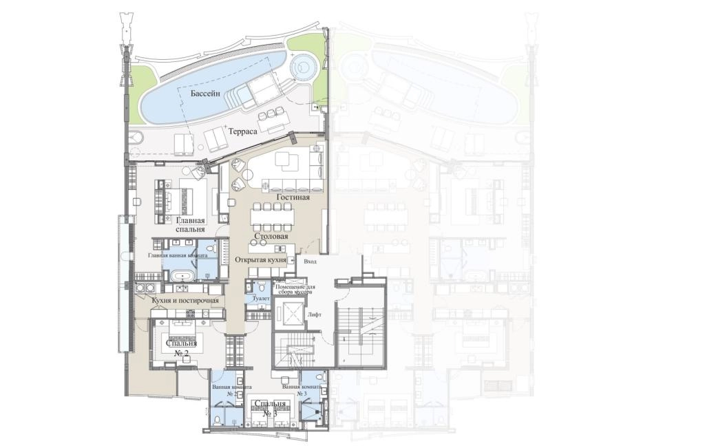 Apartamentos de tres habitaciones