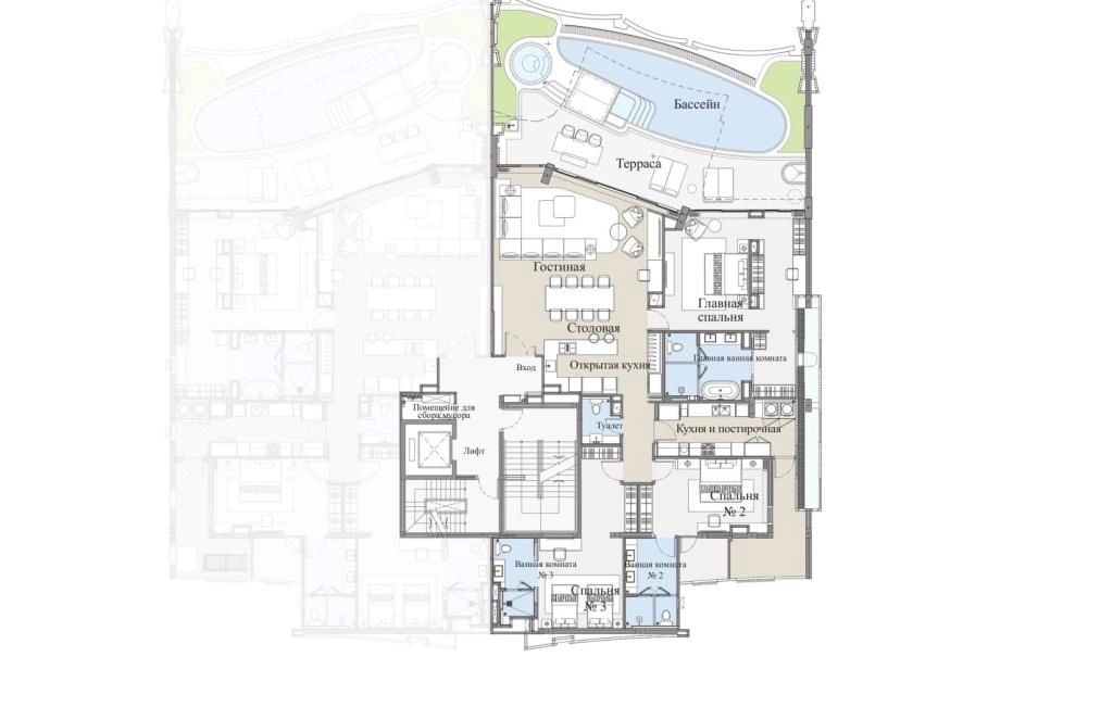 Apartamentos de tres habitaciones
