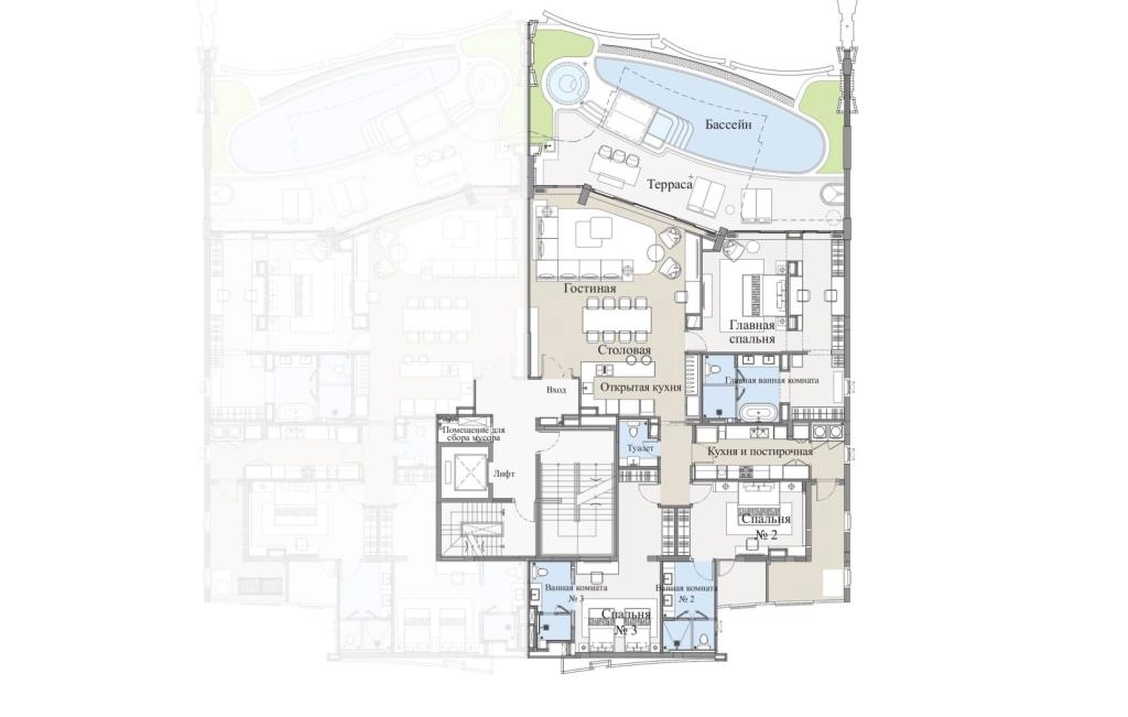 Apartamentos de tres habitaciones