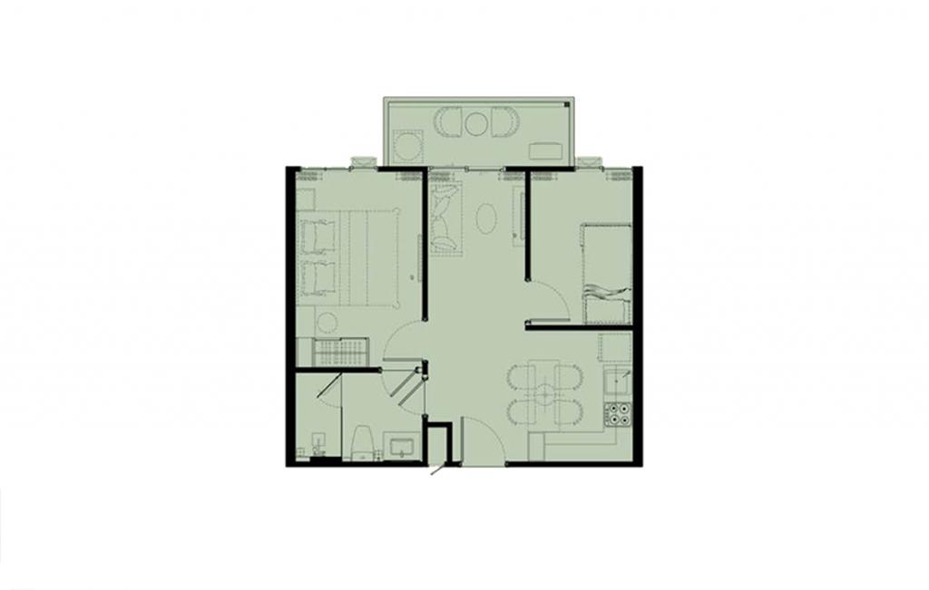 Односпальные апартаменты тип 1Bed-1BPM