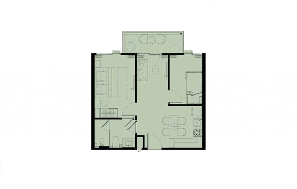 Односпальные апартаменты тип 1Bed-1BPM